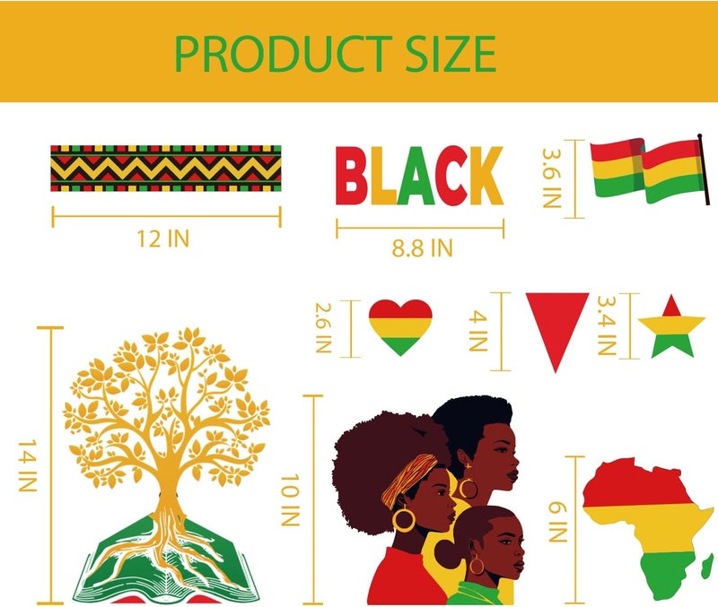 Joffetii Black History Month Bulletin Board Decorations Set, Black History Month Inspirational Borders Cutouts for Classroom Home Chalkboard Wall Door Decor African American National Holiday Party Supplies - Image 2